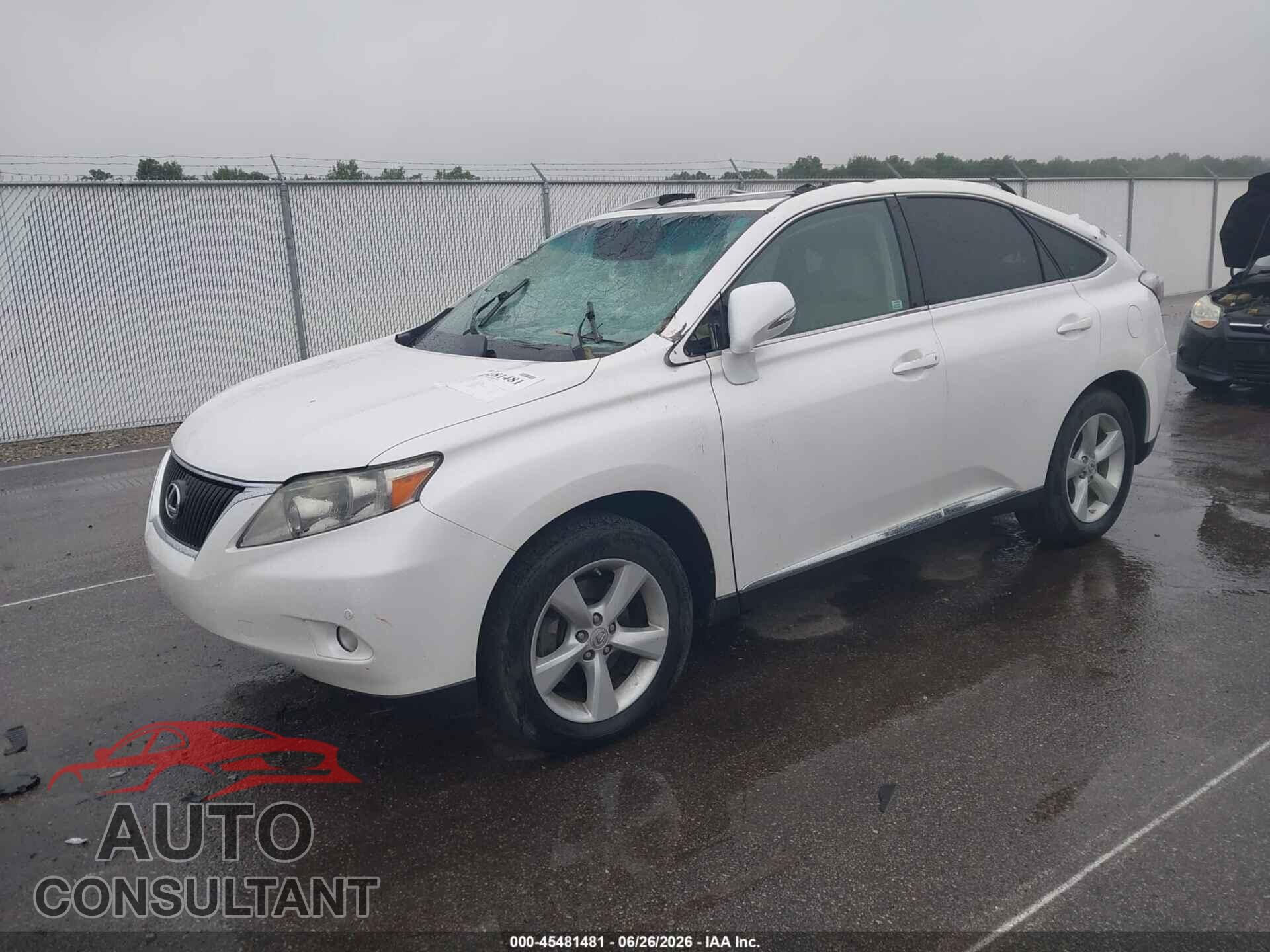 LEXUS RX 350 2012 - 2T2BK1BA0CC126010