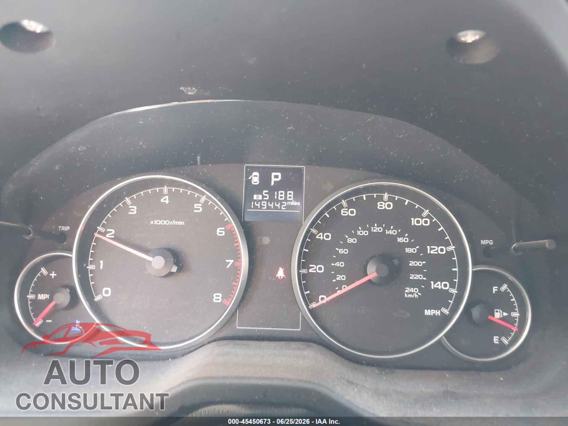 SUBARU OUTBACK 2013 - 4S4BRBGC8D3292703