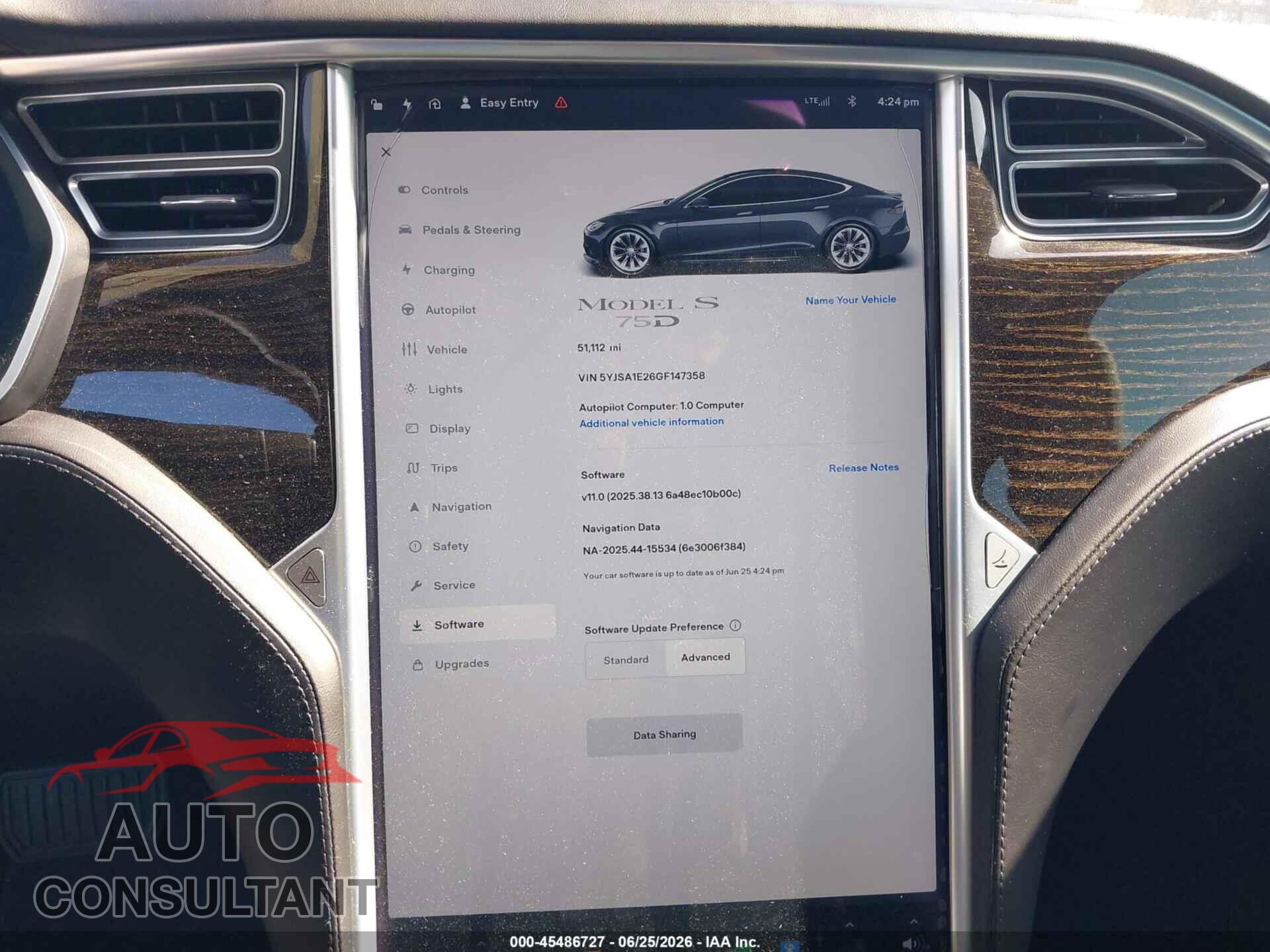 TESLA MODEL S 2016 - 5YJSA1E26GF147358