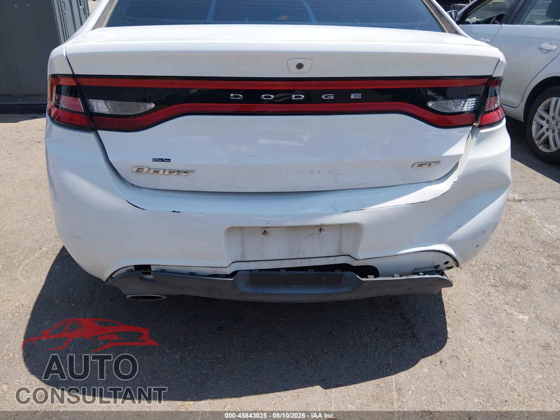 DODGE DART 2015 - 1C3CDFEB7FD102240