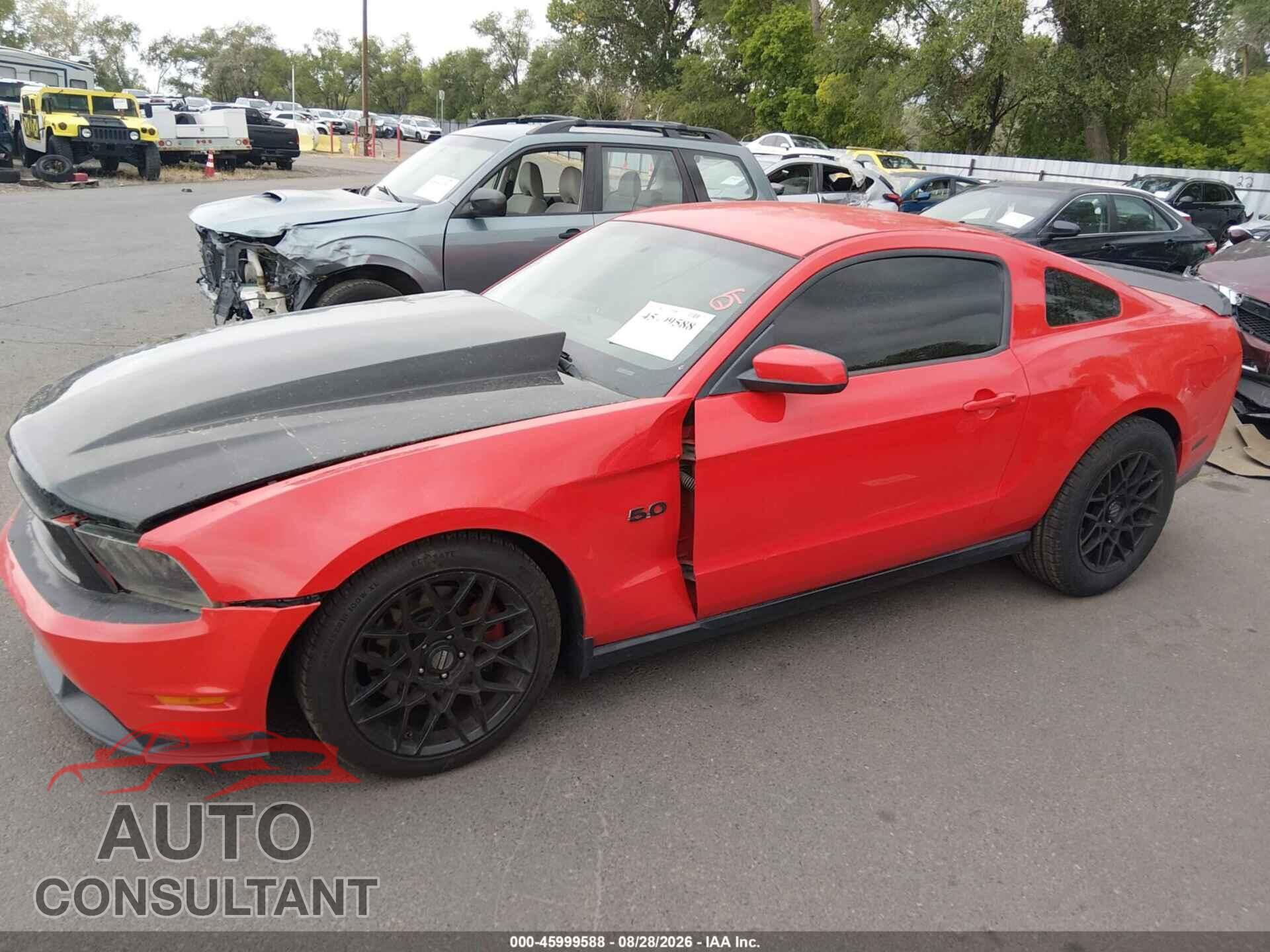 FORD MUSTANG 2012 - 1ZVBP8CF3C5284571