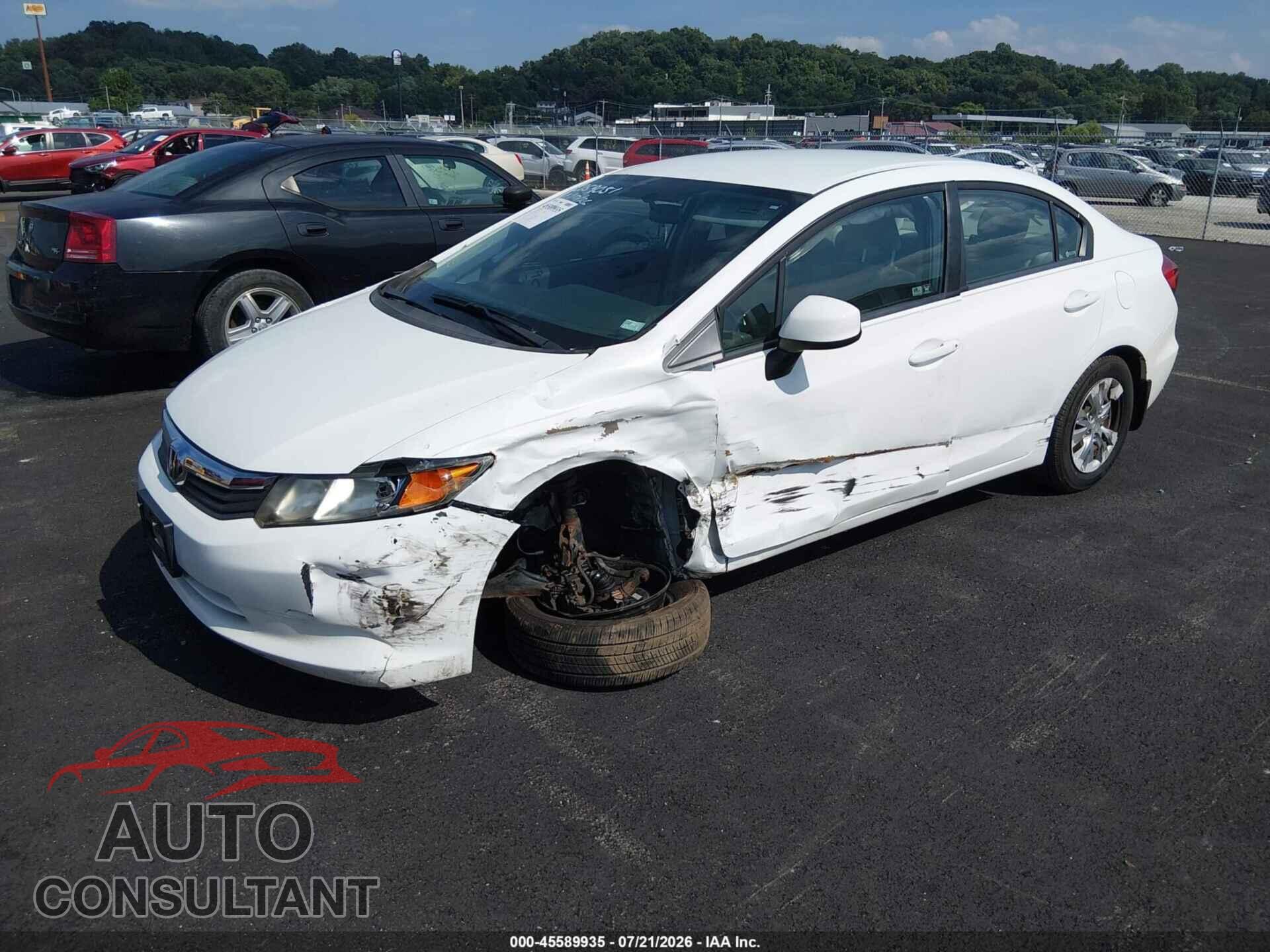 HONDA CIVIC 2012 - 19XFB2F57CE089662