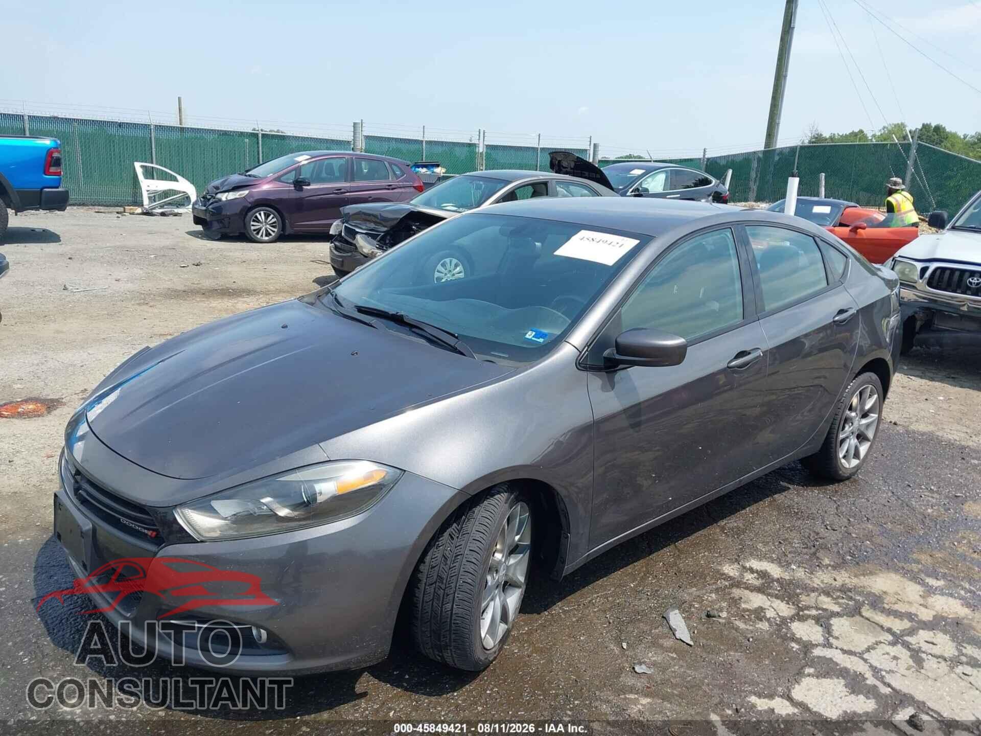 DODGE DART 2015 - 1C3CDFBB5FD242890