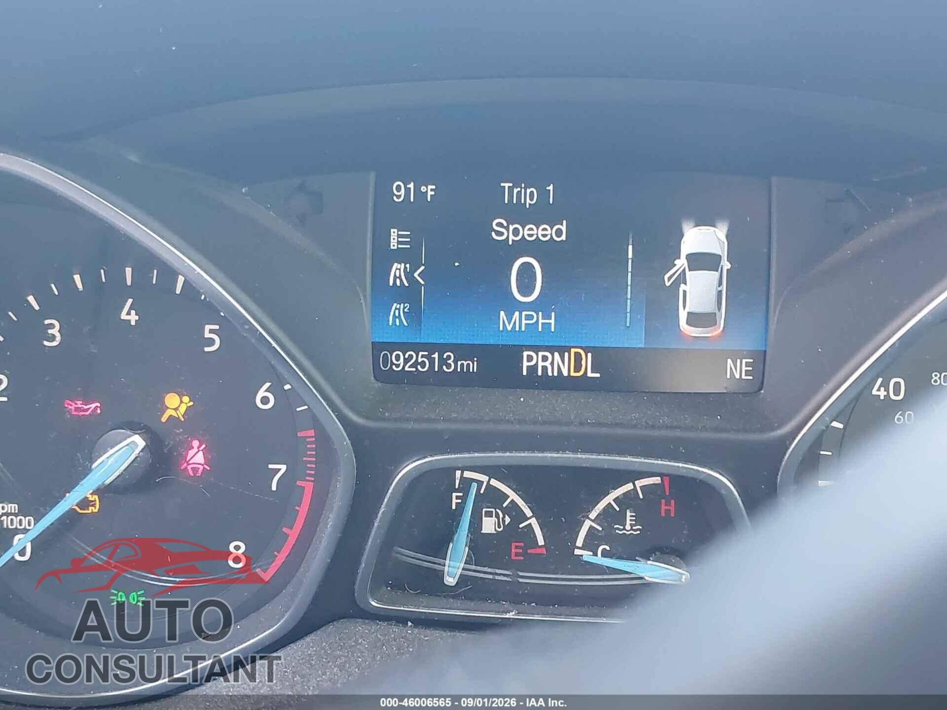 FORD FOCUS 2017 - 1FADP3F21HL331841