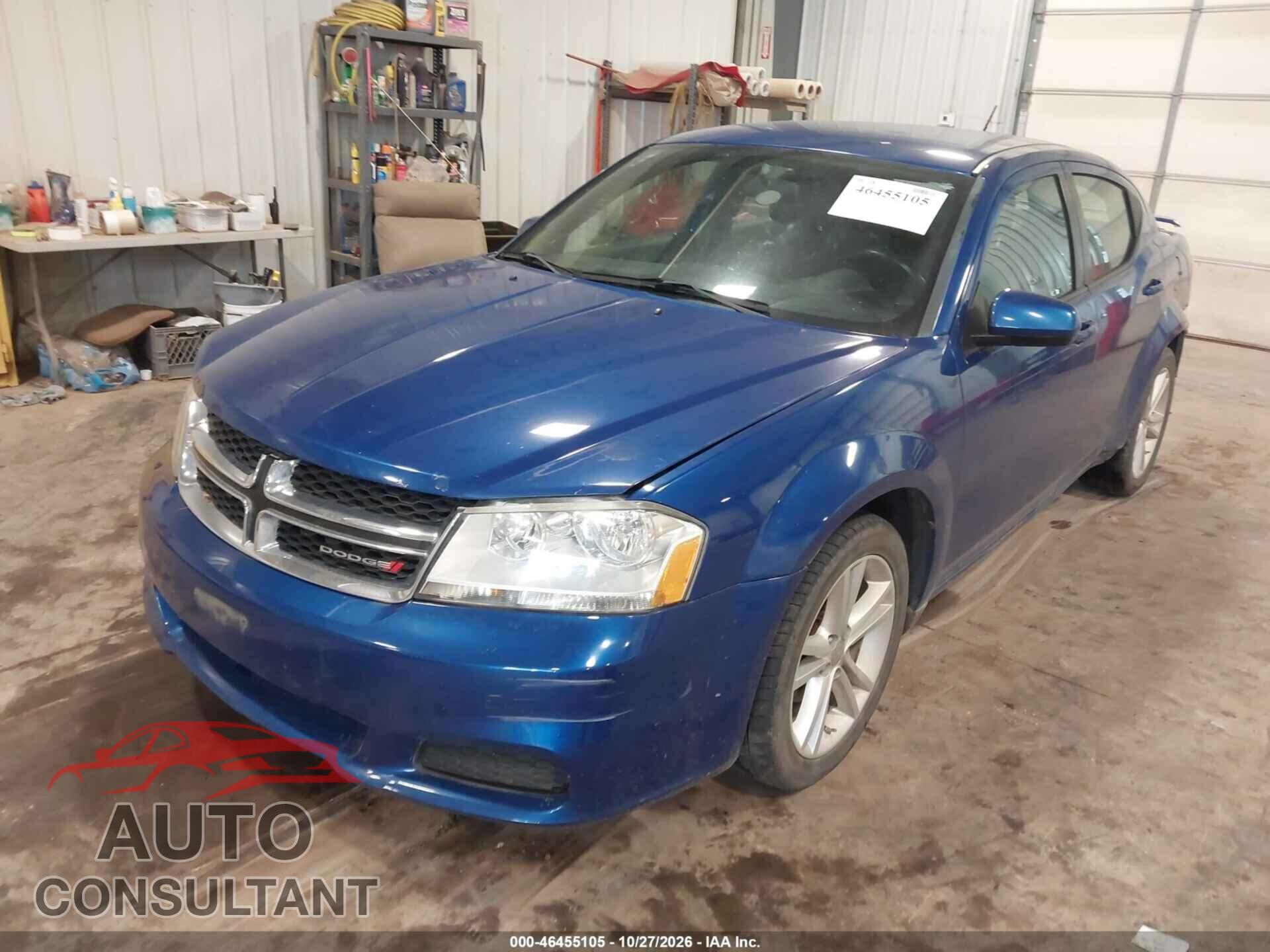 DODGE AVENGER 2012 - 1C3CDZCB4CN312871