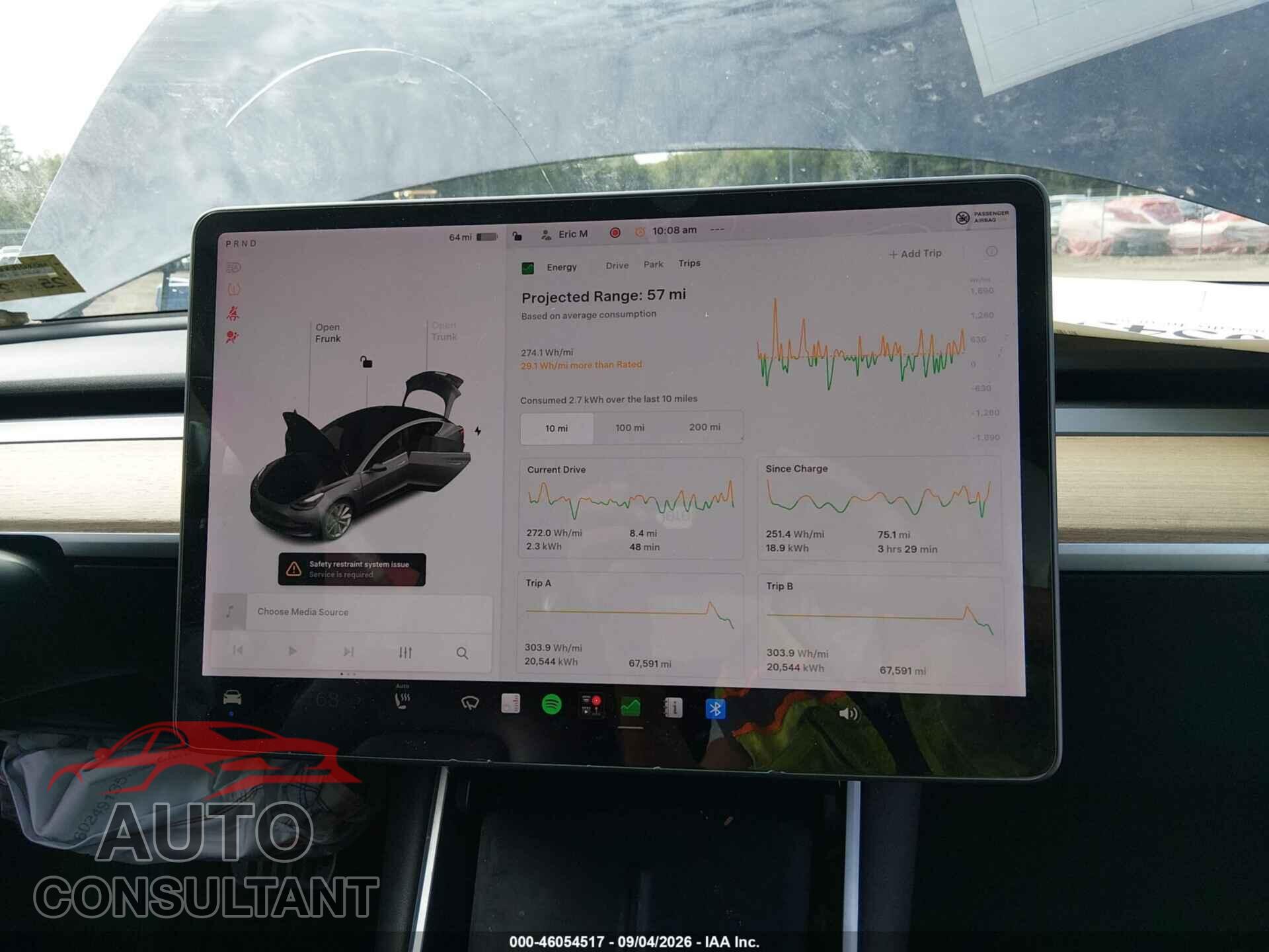 TESLA MODEL 3 2019 - 5YJ3E1EB0KF194645