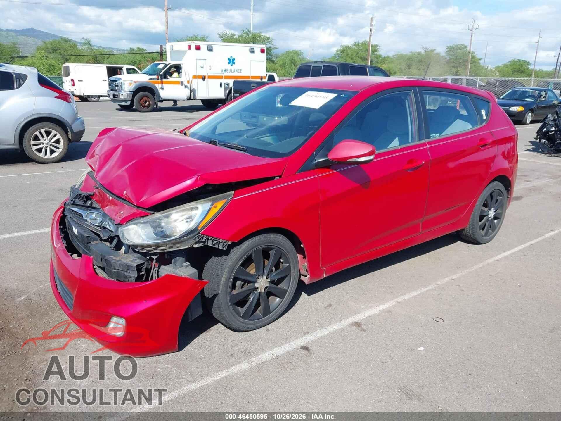 HYUNDAI ACCENT 2013 - KMHCU5AE2DU062633